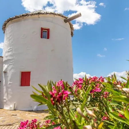 Old Windmill In Village *
